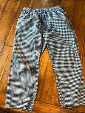Cremieux Navy and Light Blue Gingham Lounge Pants